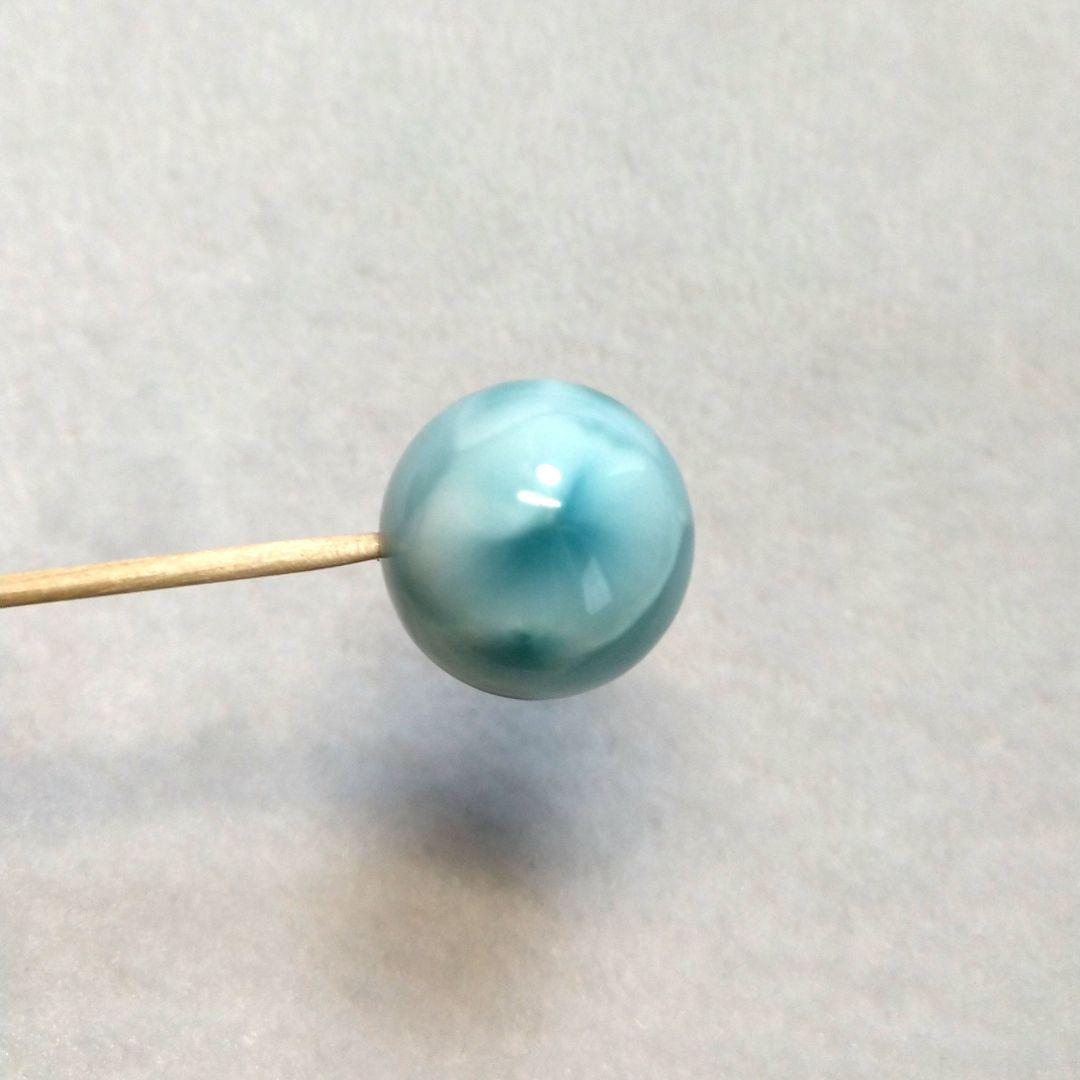 【極上,大玉】ラリマー《粒》約２０㎜　美品　レア　希少　ブレスレット　No.２