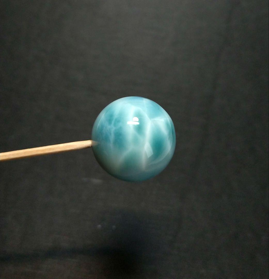 【極上,大玉】ラリマー《粒》約２０㎜　美品　レア　希少　ブレスレット　No.２