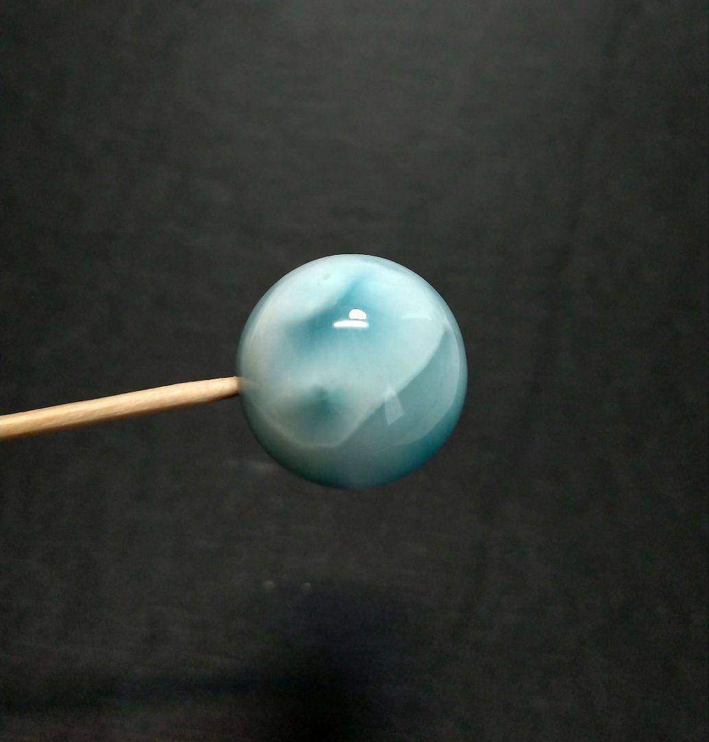 【極上,大玉】ラリマー《粒》約２０㎜　美品　レア　希少　ブレスレット　No.２