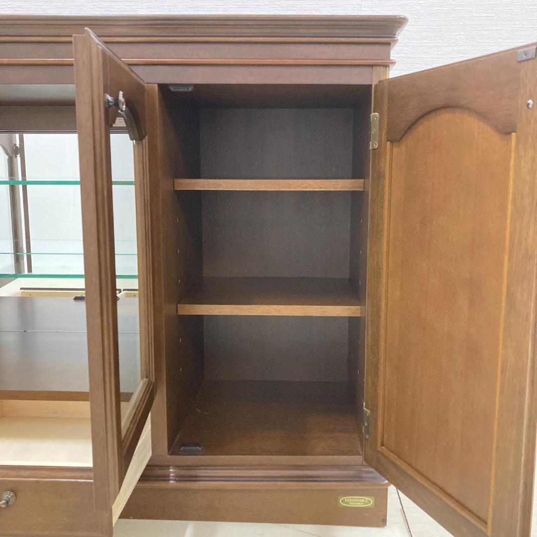 【マルニ】照明付き　サイドボード　キャビネット　飾り棚　リビングボード