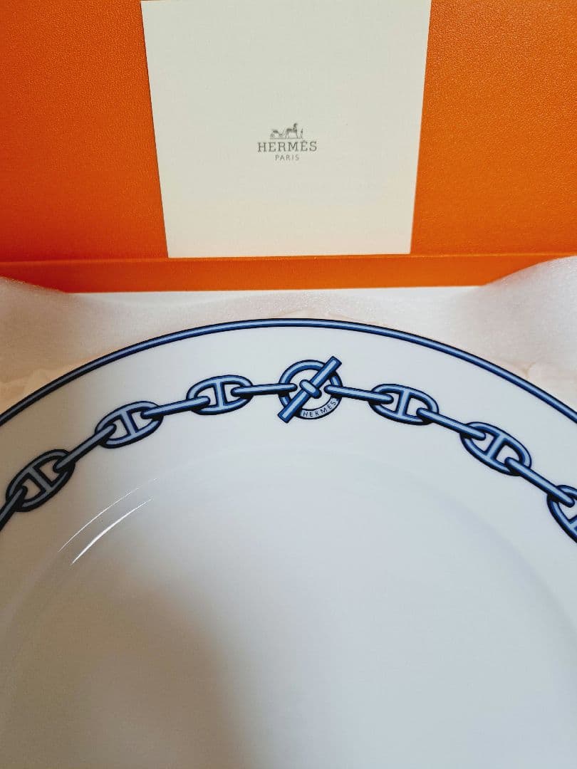 エルメス シェーヌダンクル プレート 丸皿 22.5cm 新品未使用