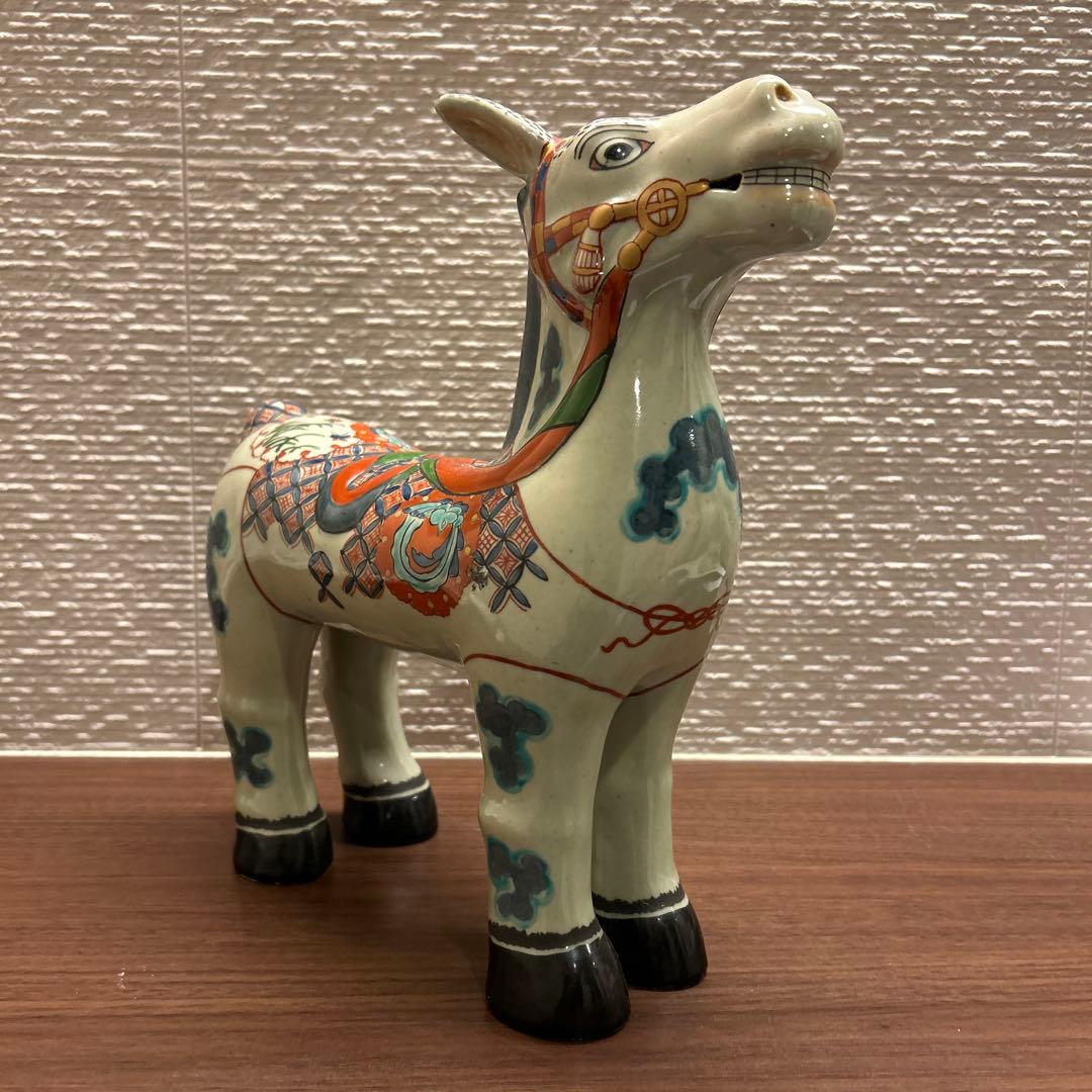 円左エ門　有田焼　馬　置物　大型28cm 縁起物　干支　午　陶器