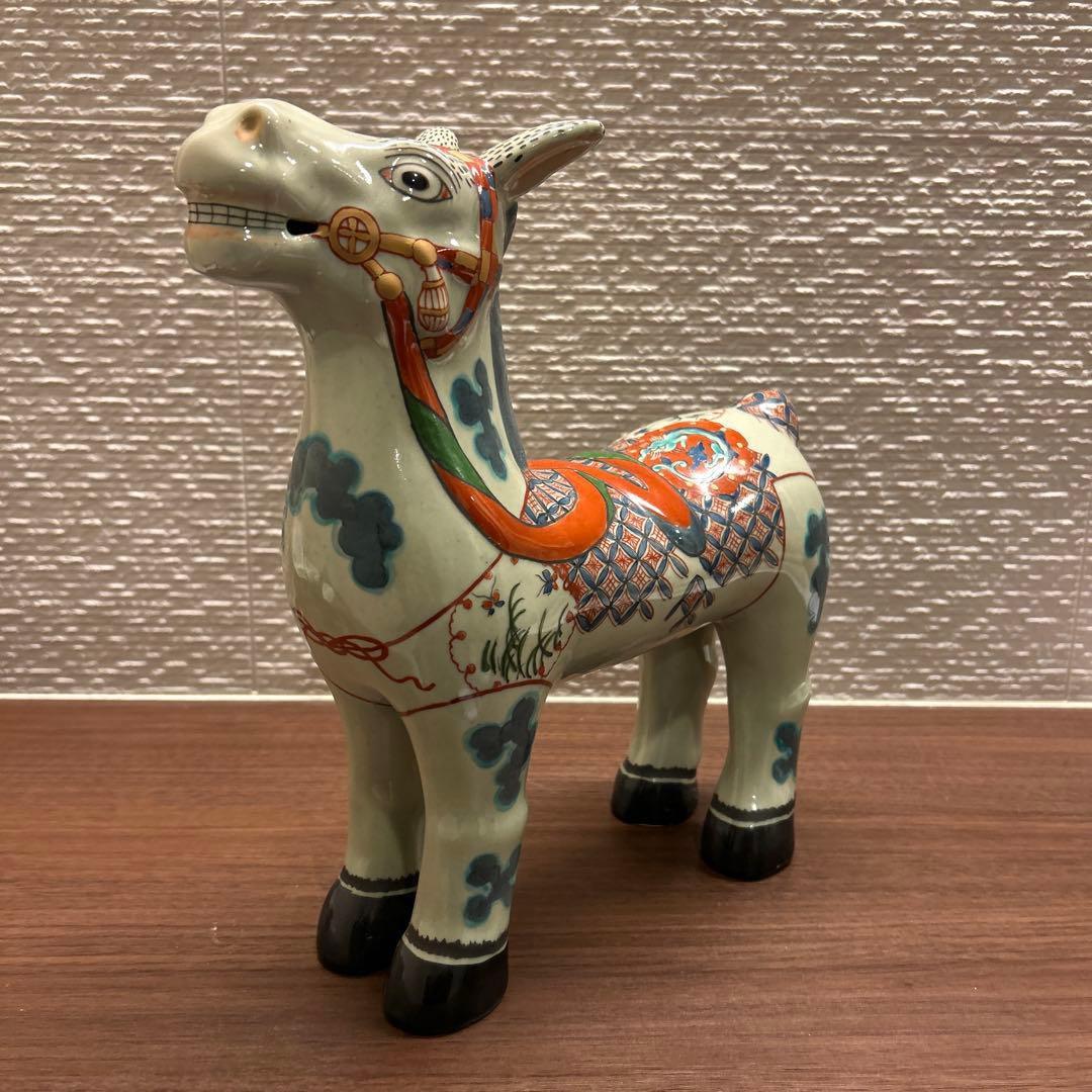 円左エ門　有田焼　馬　置物　大型28cm 縁起物　干支　午　陶器