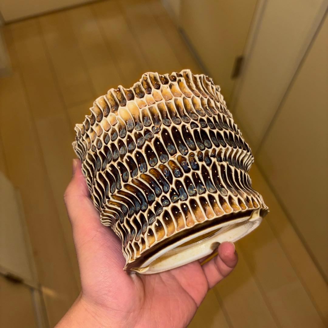 L 盆栽鉢 作家鉢 陶器 真柏 糸魚川真柏 皐月 五葉松 黒松 長寿梅