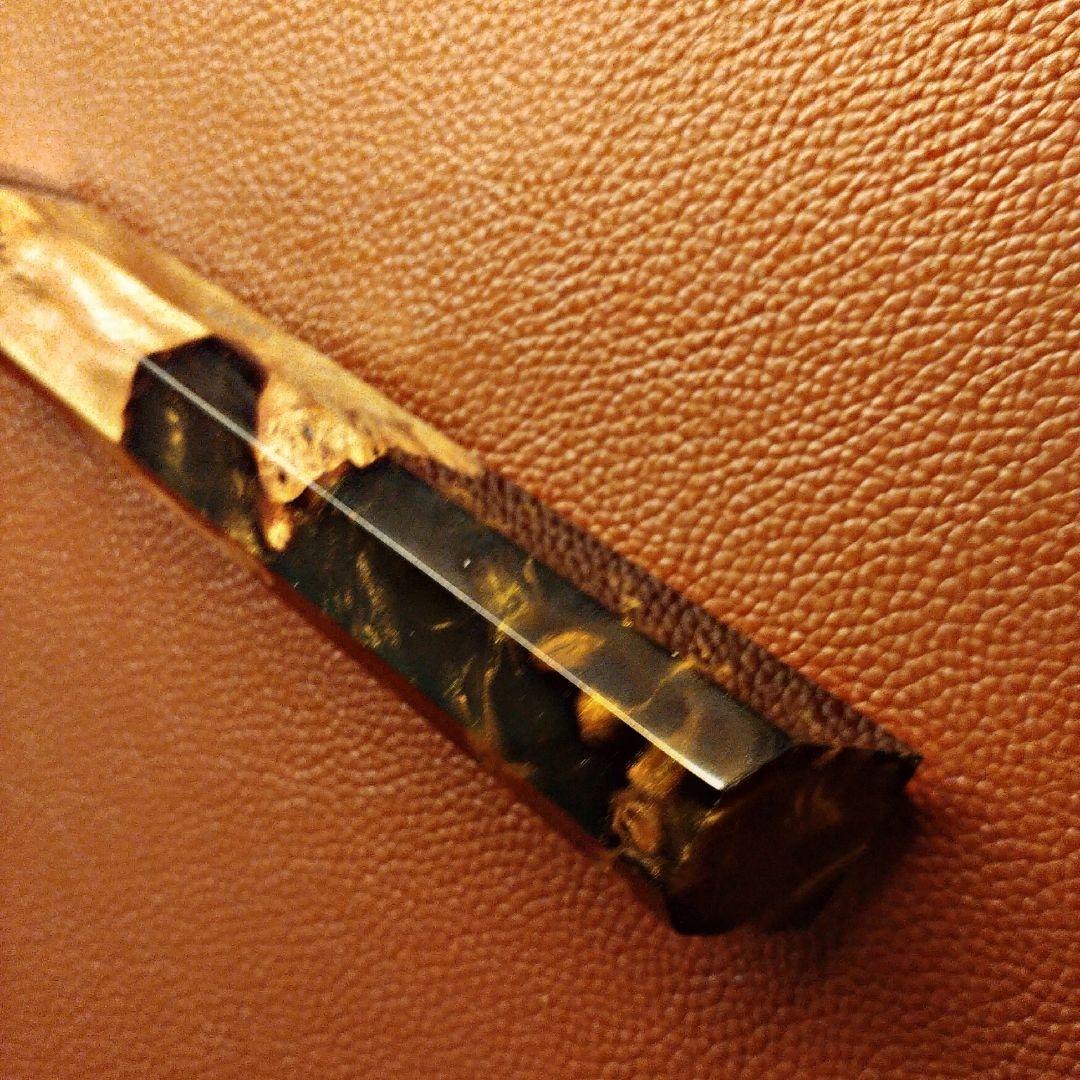 V金10号　67層　ダマスカス包丁　琥珀柄　剣型　牛刀　筋切り　三徳