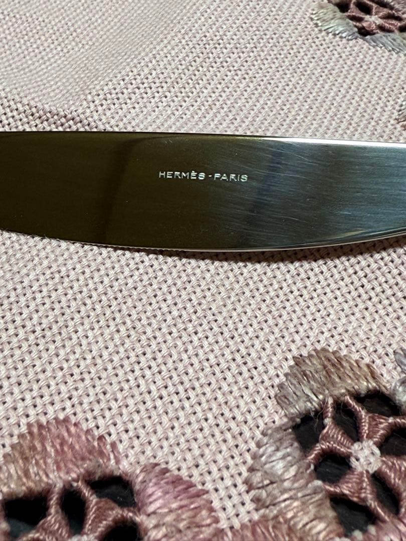 【未使用品】 HERMES アトラージュ ディナーナイフ シルバー 2本セット