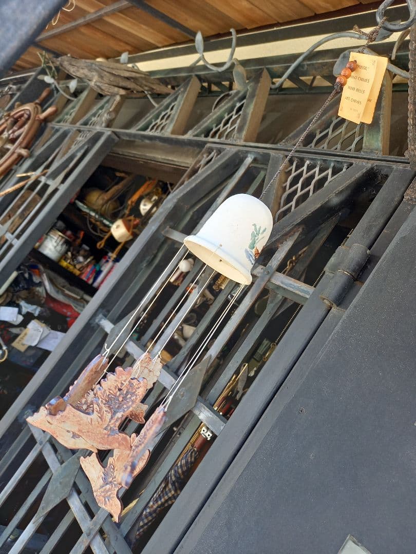 欧州　ポタリー　pigeon　ハンドペイント　風鈴　ウィンドウ　ベル　チャイム