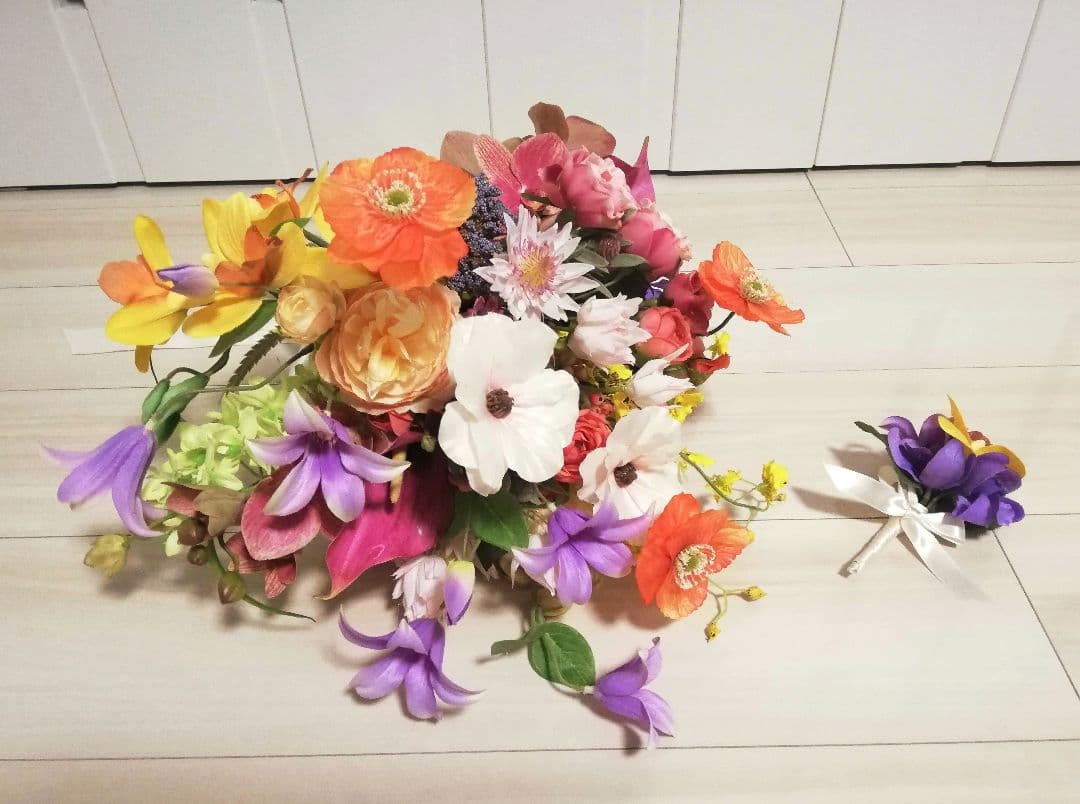 ボリュームたっぷり！ウェディングブーケセット