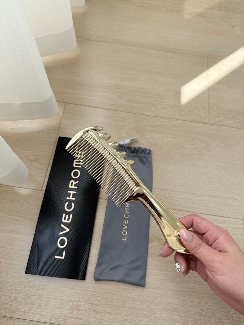 LOVECHROME ゴールドコーム 収納袋付き