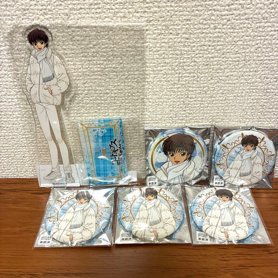 コードギアス プリンセスカフェ アクリルスタンド 缶バッジ 5枚 枢木
