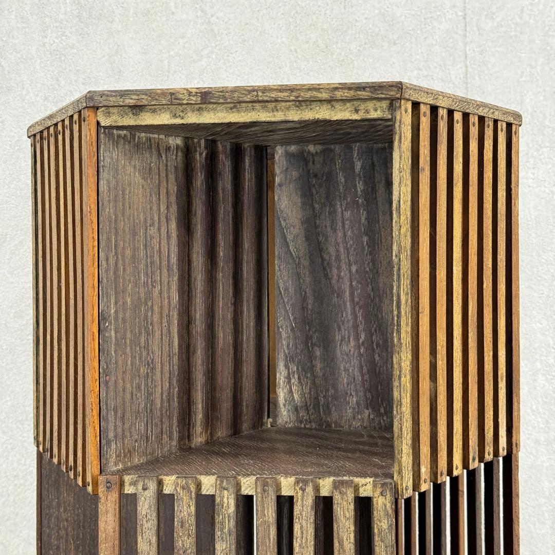 本棚 回転式 木製 古道具 古家具 昭和レトロ インテリア アンティーク