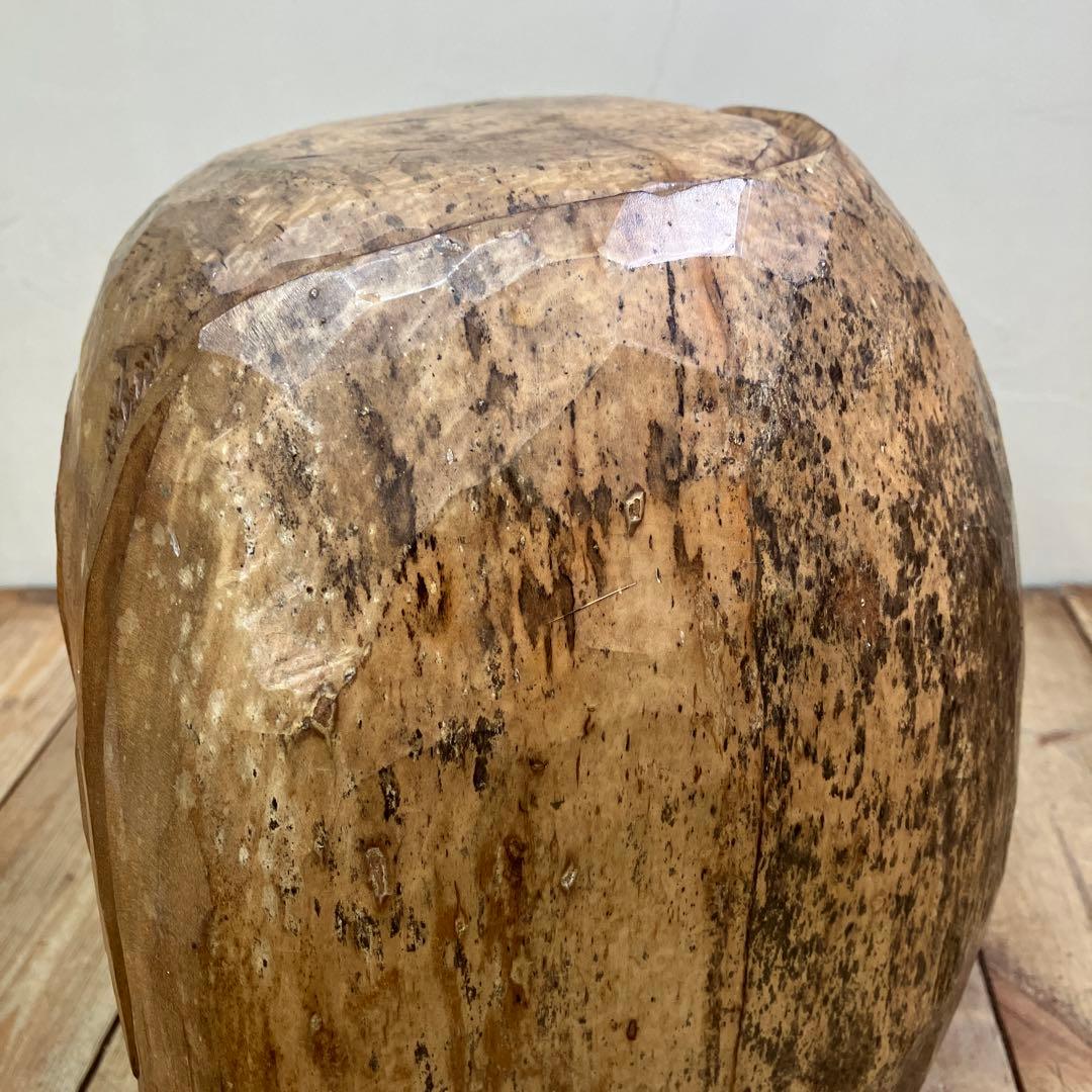 E4 昭和レトロ 達磨 ダルマ 木製 一刀彫 彫刻 木彫 縁起物 開運 伝統工芸