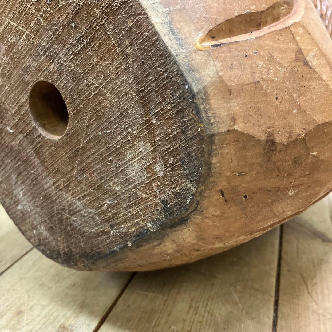 E4 昭和レトロ 達磨 ダルマ 木製 一刀彫 彫刻 木彫 縁起物 開運 伝統工芸