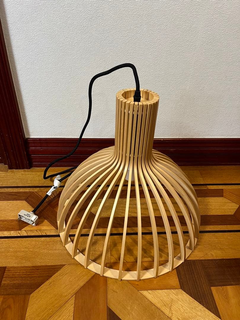 北欧風 木製ペンダントライト 直径39.5cm ウッドシェード ナチュラル