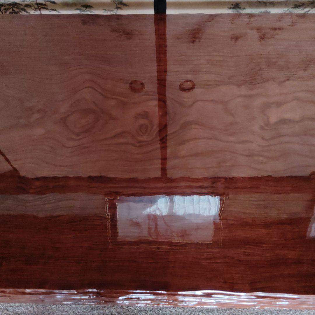 天然木 高級座卓 和 無垢 ローテーブル 一枚板調 平卓 レトロ　アンティーク