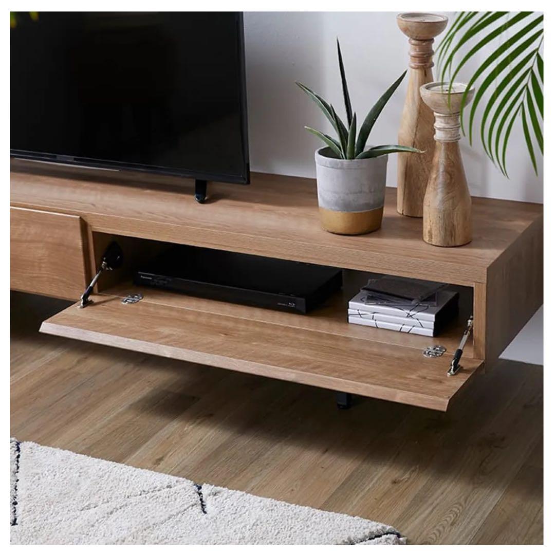 【引越し処分】LOWYA テレビボード 幅180 日本製 木目調 収納付