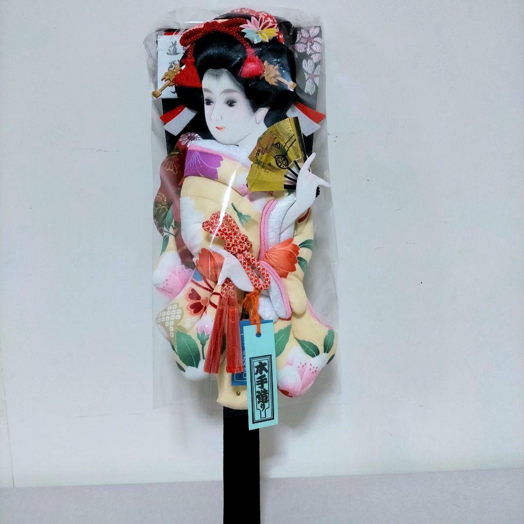 羽子板 新品 13号 パノラマ ガラスケース 桃 道明寺 友禅