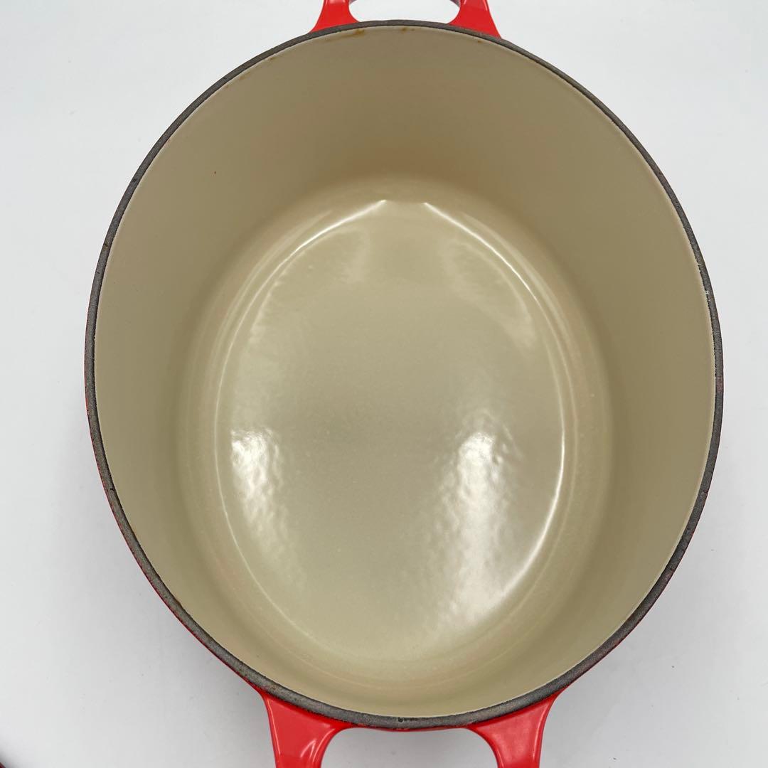 LE CREUSET ココット　オーバル　27cm チェリーレッド　両手鍋