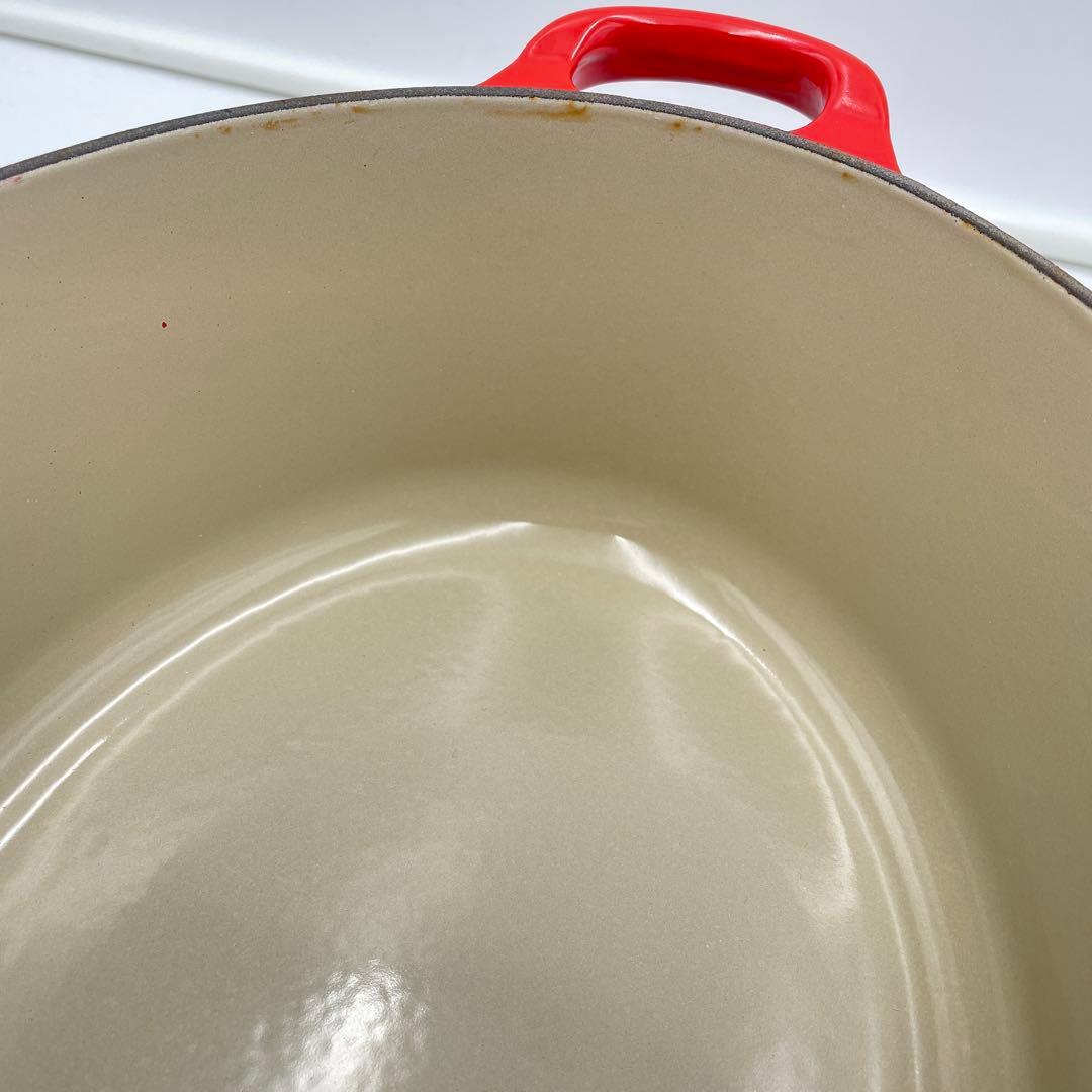 LE CREUSET ココット　オーバル　27cm チェリーレッド　両手鍋
