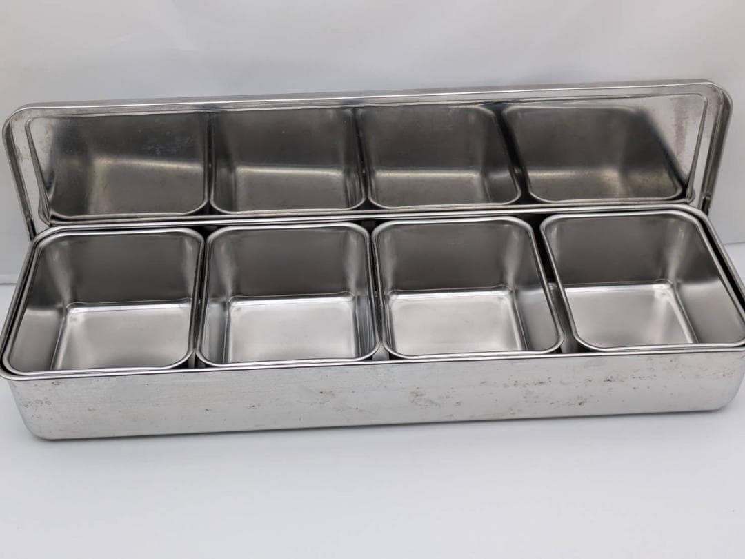 角型キッチンポット14ℓ＆4連ステンレス薬味入れセット