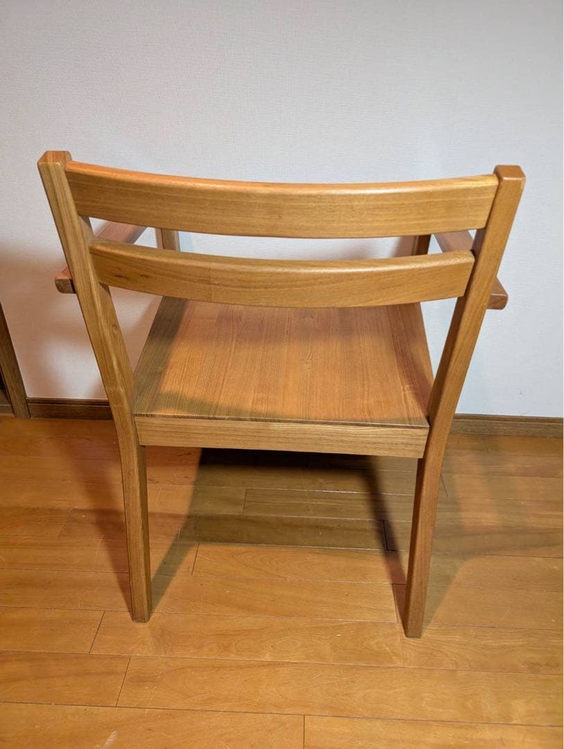 ■送料込■無印良品 ラウンジチェア タモ材 木製イス 椅子 北欧 廃盤品