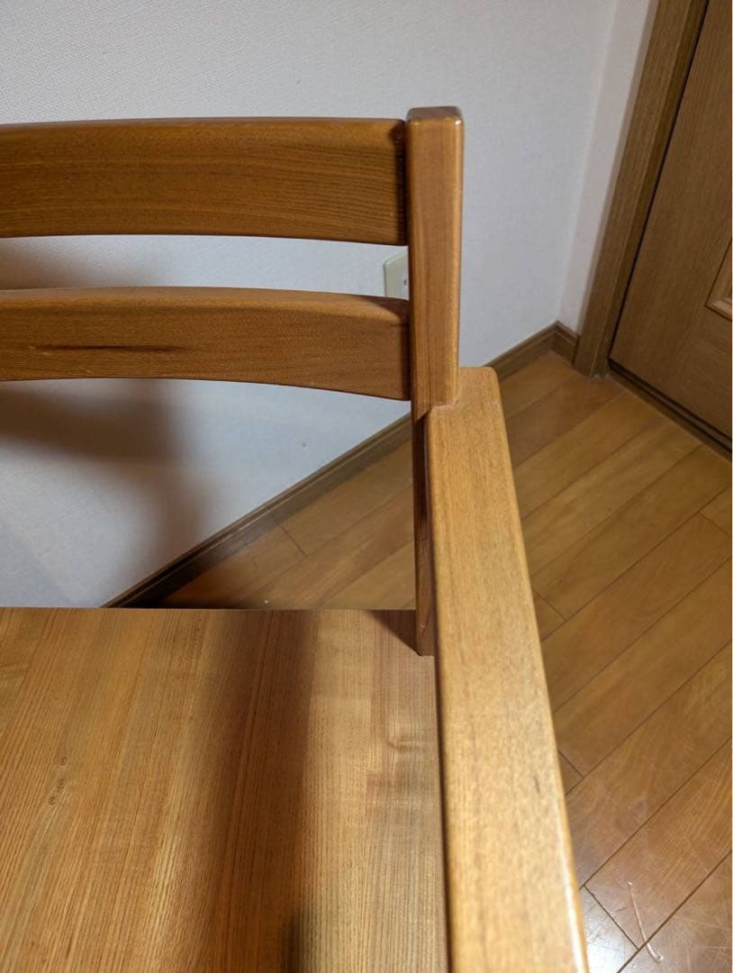 ■送料込■無印良品 ラウンジチェア タモ材 木製イス 椅子 北欧 廃盤品