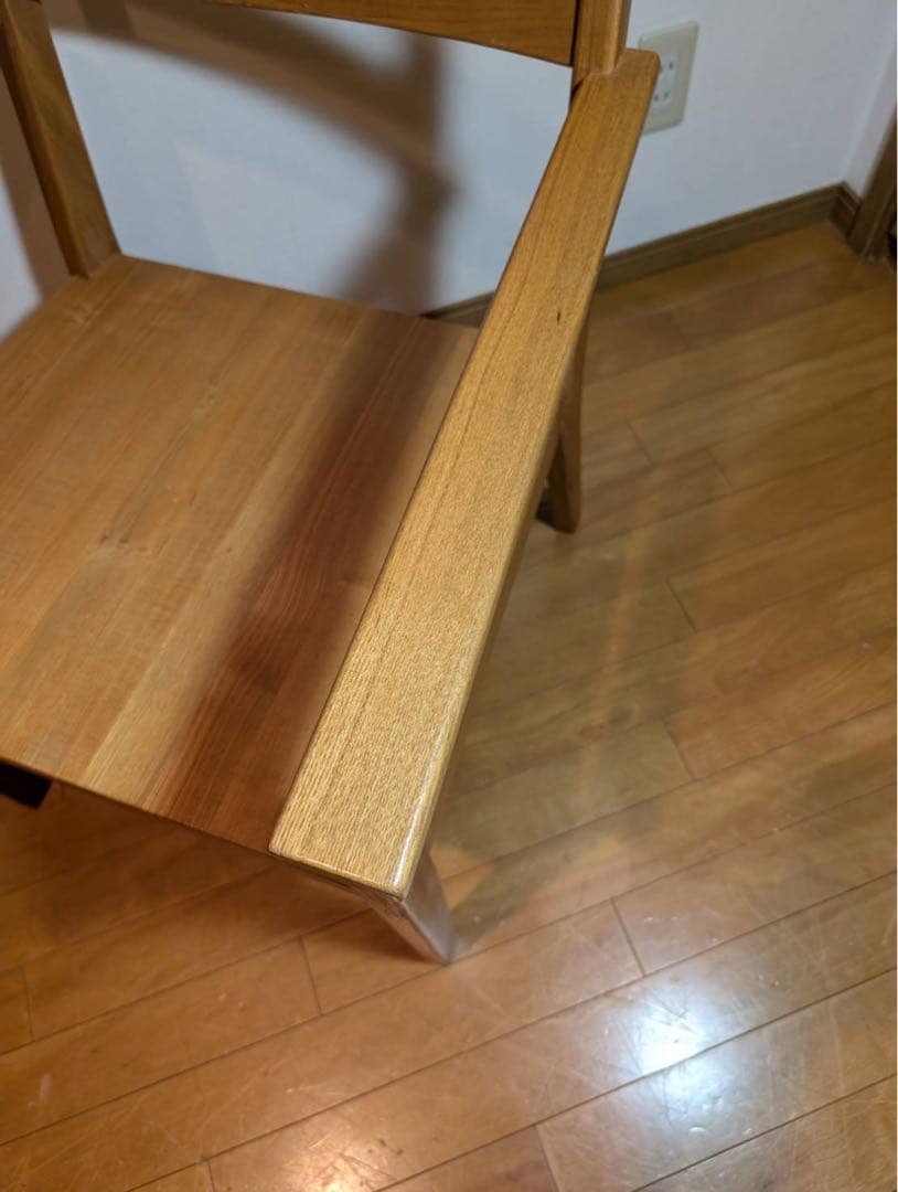 ■送料込■無印良品 ラウンジチェア タモ材 木製イス 椅子 北欧 廃盤品