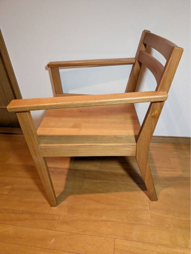 ■送料込■無印良品 ラウンジチェア タモ材 木製イス 椅子 北欧 廃盤品