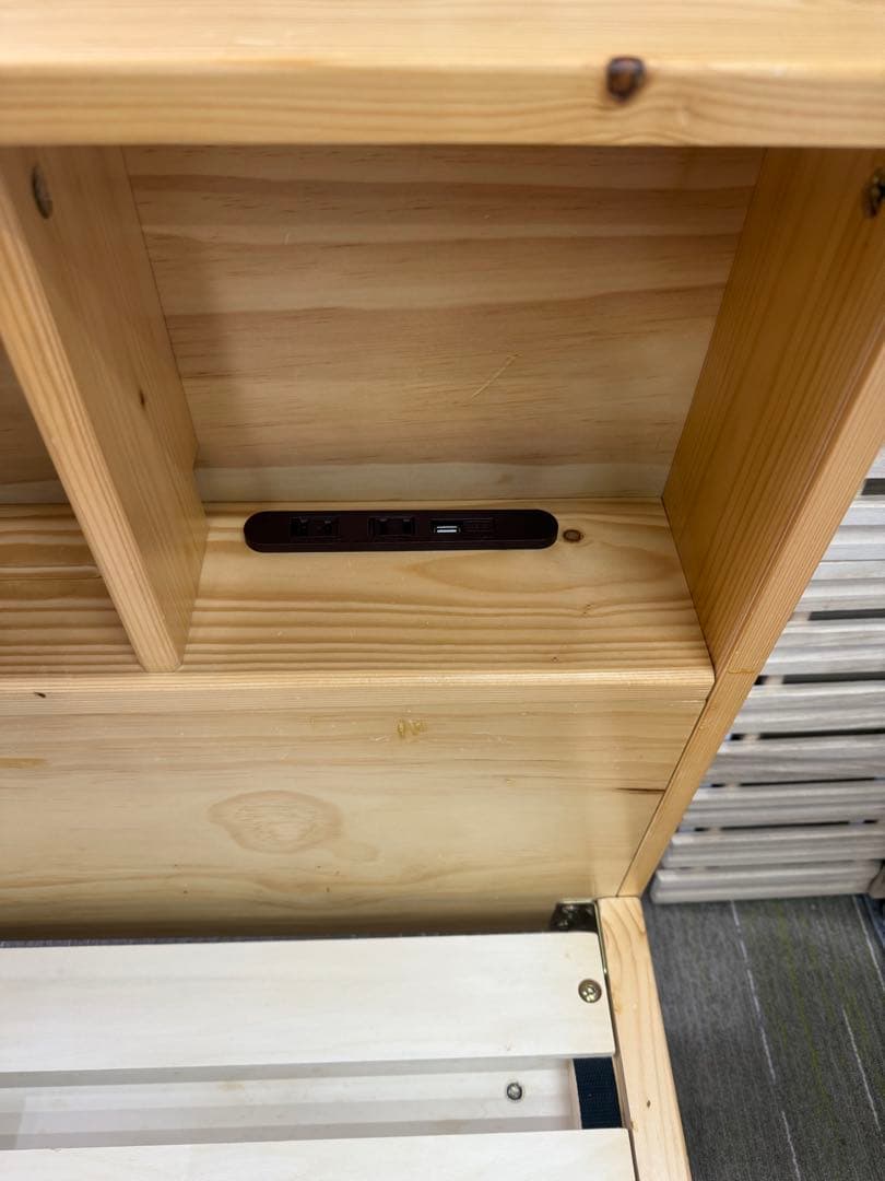 【洗浄消毒作業済】モダンデコ　ダブルサイズ　すのこベッド　フレーム