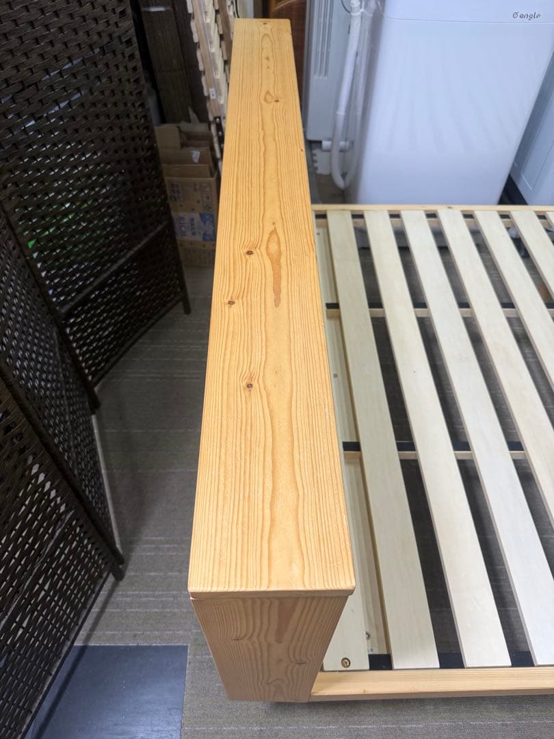 【洗浄消毒作業済】モダンデコ　ダブルサイズ　すのこベッド　フレーム