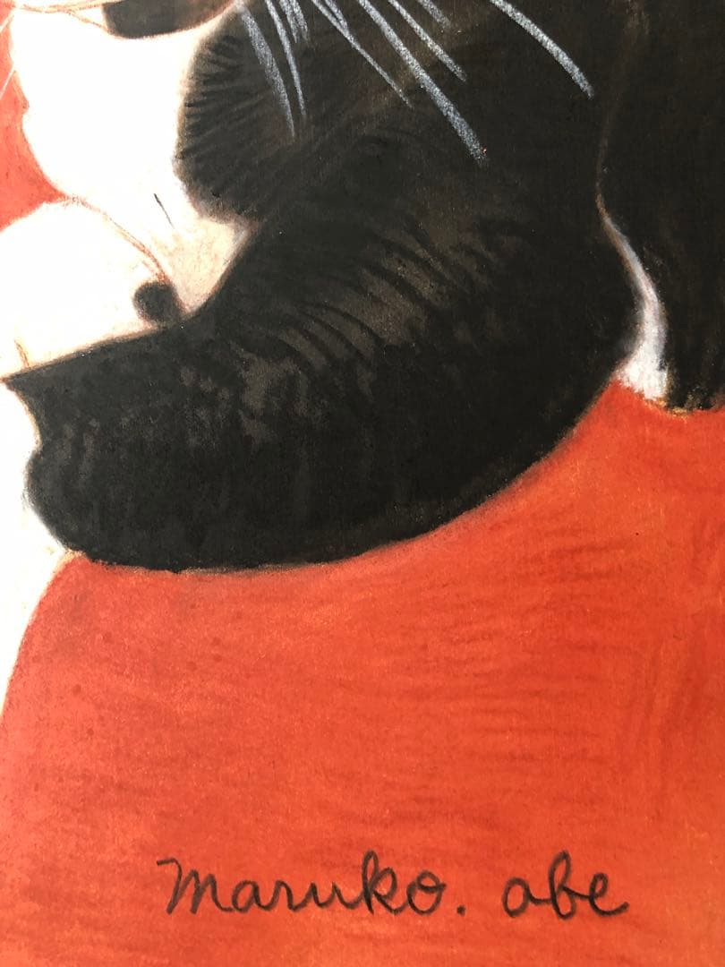 原画「ウメ18」《＋猫イラスト３枚無料プレゼント》猫イラスト