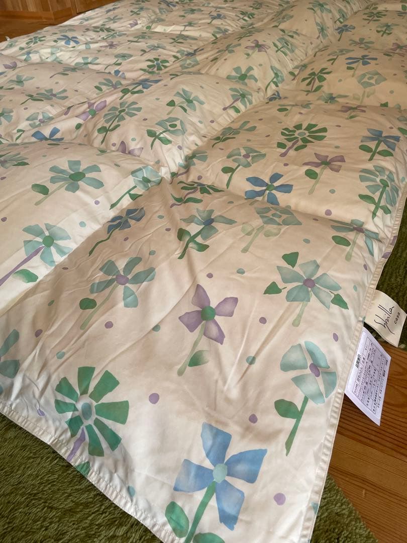 冬用 新品【シビラ】羽毛布団（150×210）シングル（モリノ）ブルー