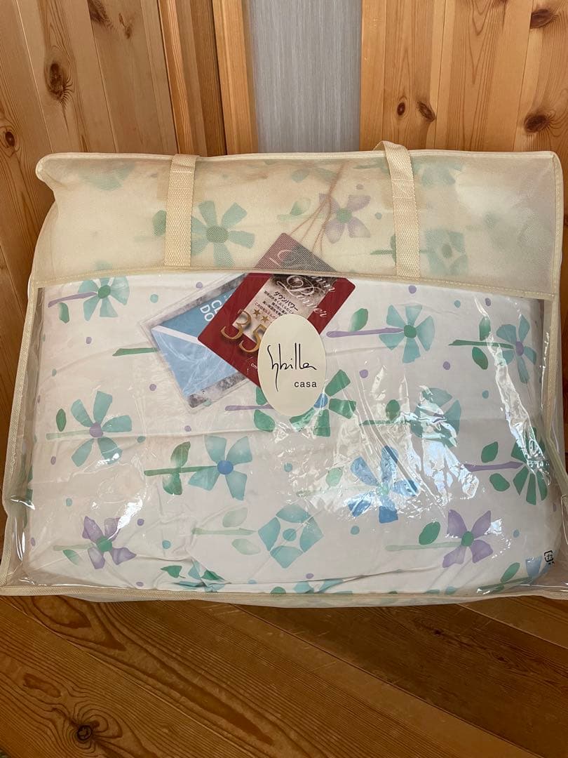 冬用 新品【シビラ】羽毛布団（150×210）シングル（モリノ）ブルー