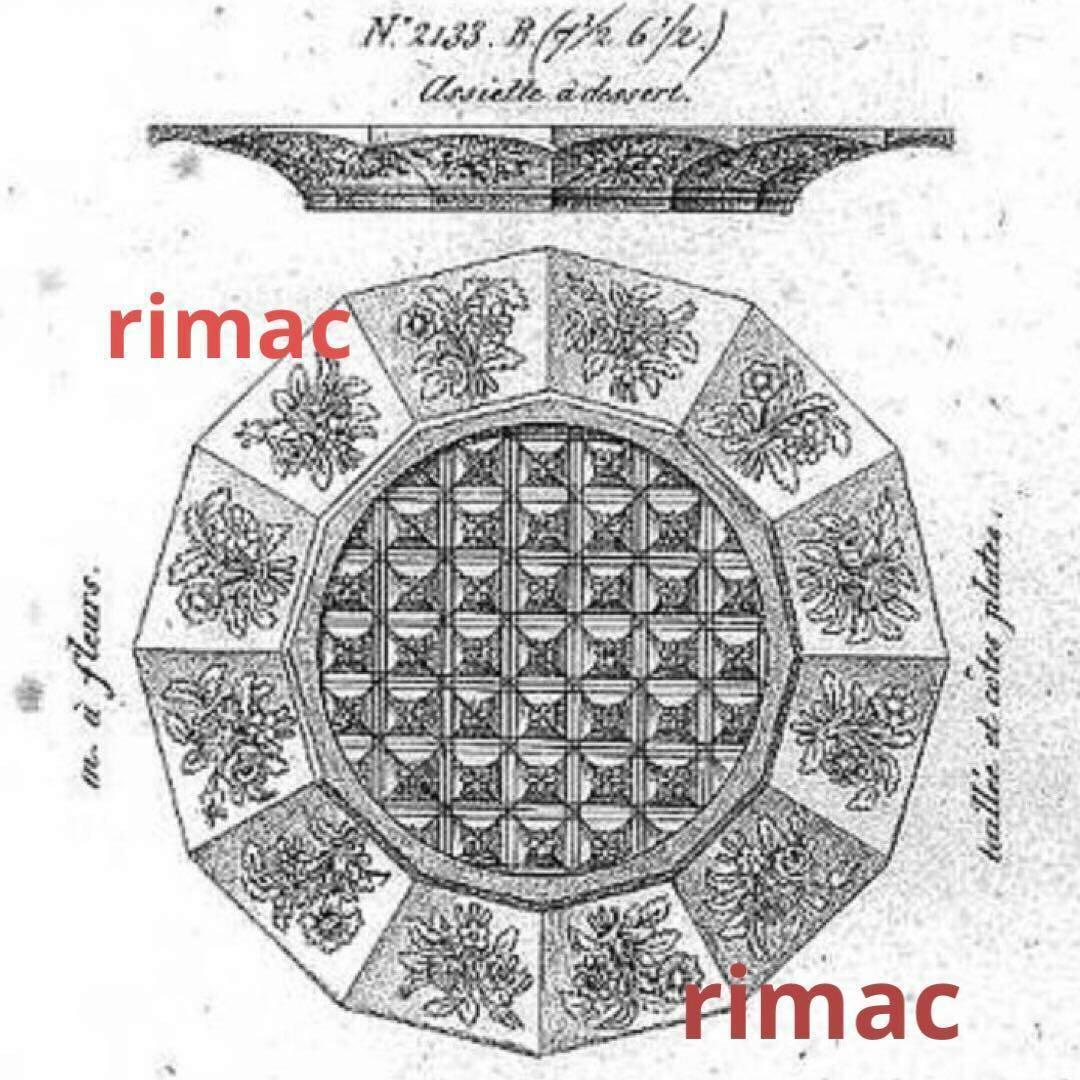 1840年☆極希少オールドバカラBACCARAT 花紋クリスタル プレート お皿