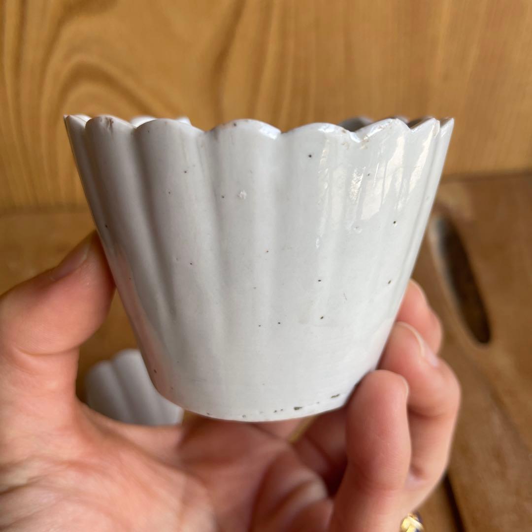 金継ぎ用 古伊万里白磁菊型猪口 江戸時代 - メルカリ