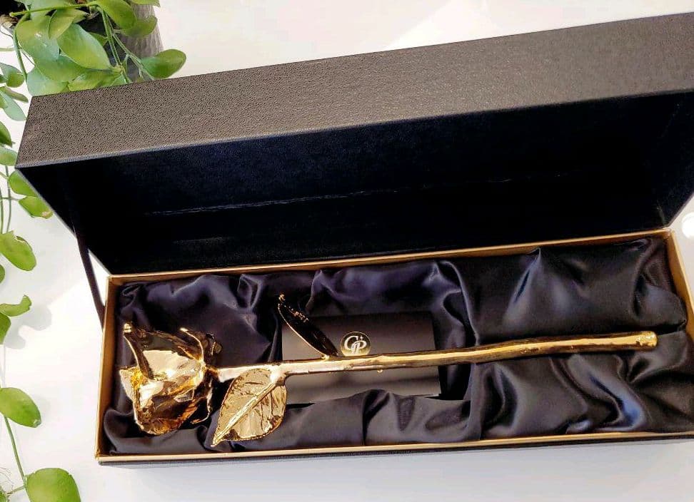 インテリア☆レア☆生花 薔薇 ローズ プリザーブドフラワー 24金