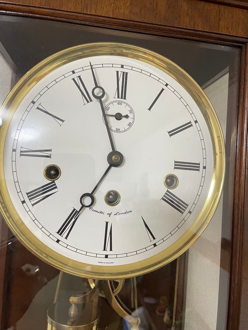 Comitti of London 機械式　柱時計　チャイム付き