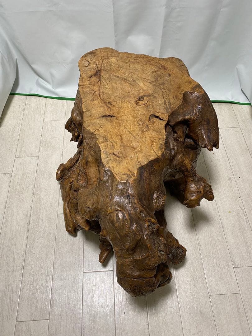 【一点物】天然木 根卓 無垢材 ローテーブル 座卓 飾り台 花台 古道具 古民家