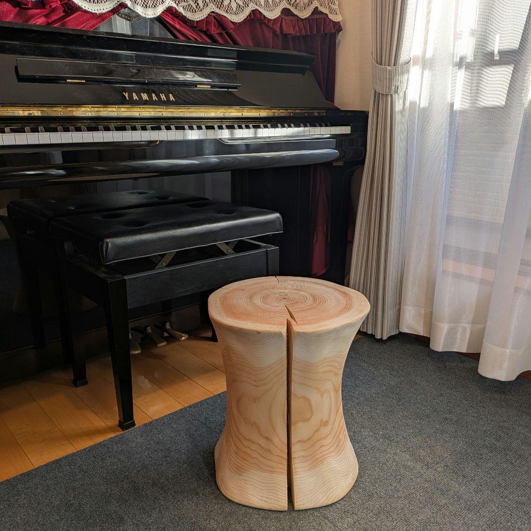 outdoorman　檜①　丸太　椅子　スツール　高さ約40㎝