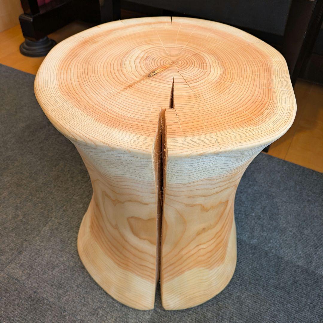 outdoorman　檜①　丸太　椅子　スツール　高さ約40㎝