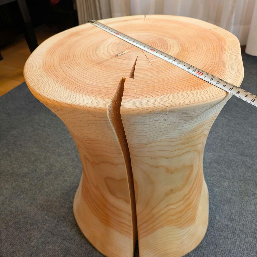 outdoorman　檜①　丸太　椅子　スツール　高さ約40㎝