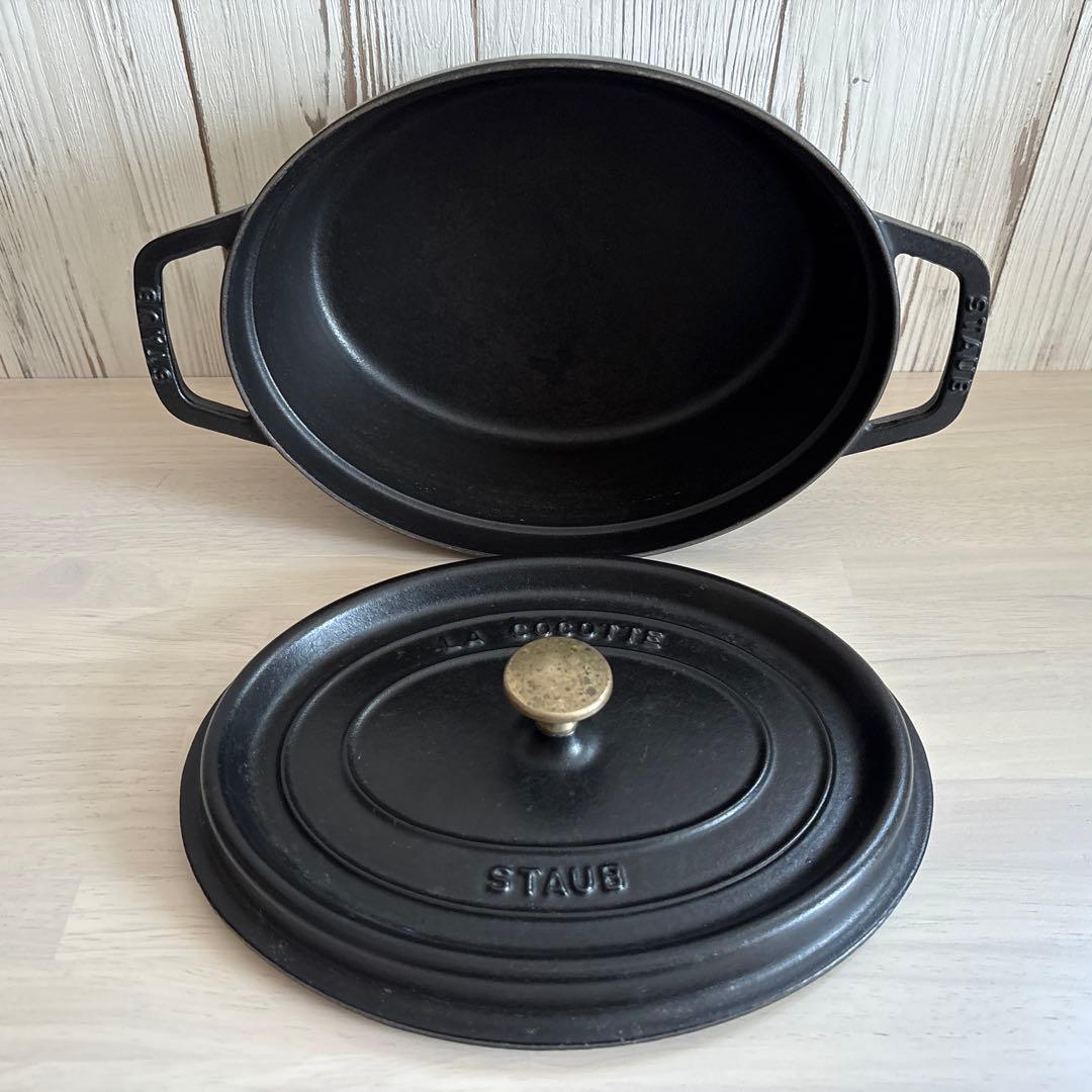 《7月5日迄》STAUBストウブ⚫︎LA COCOTTE⚫︎オーバル27cm⚫︎黒