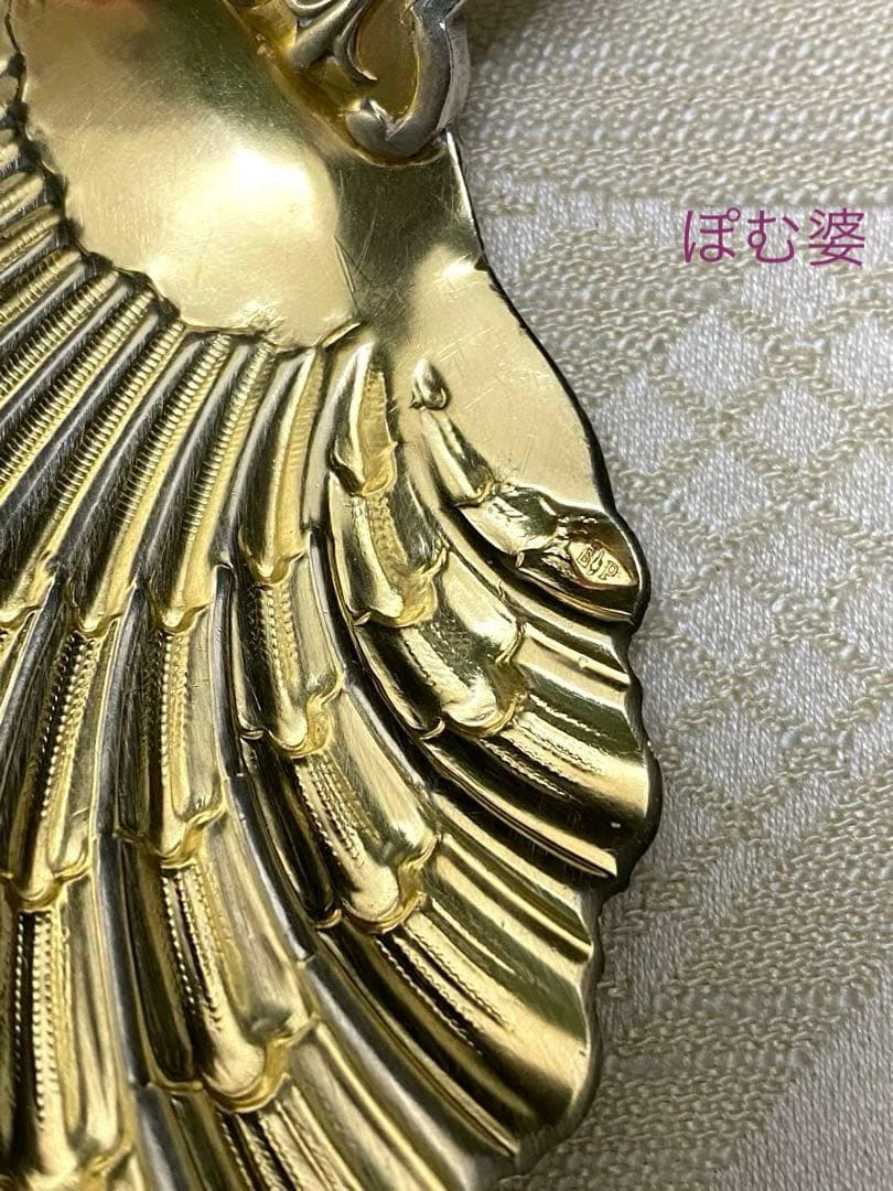 【フランス／ピュイフォルカ】純銀／金彩 透かし／ストロベリーサーヴァー