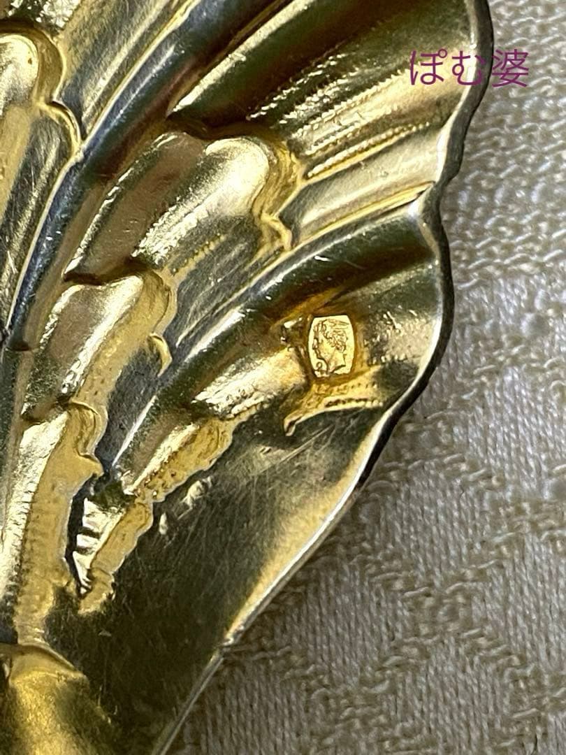 【フランス／ピュイフォルカ】純銀／金彩 透かし／ストロベリーサーヴァー