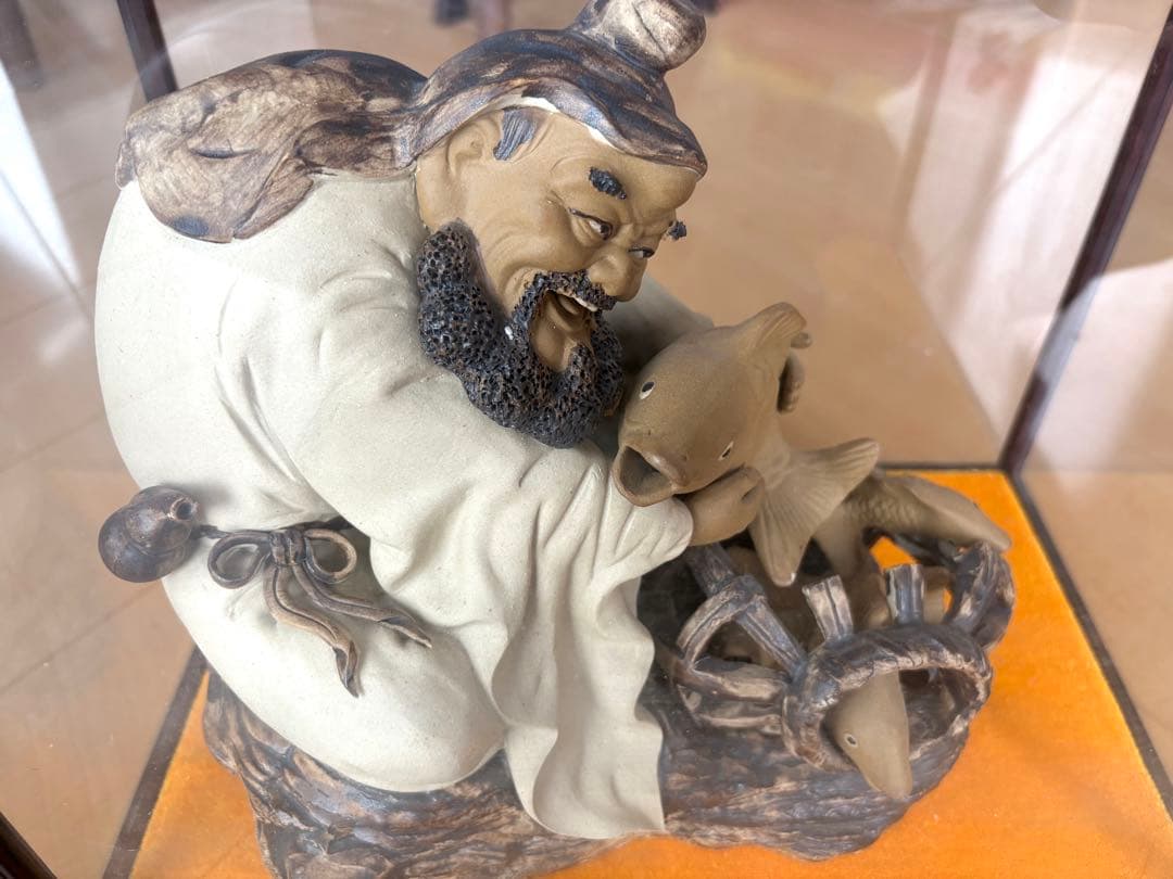 中国　置物　漁