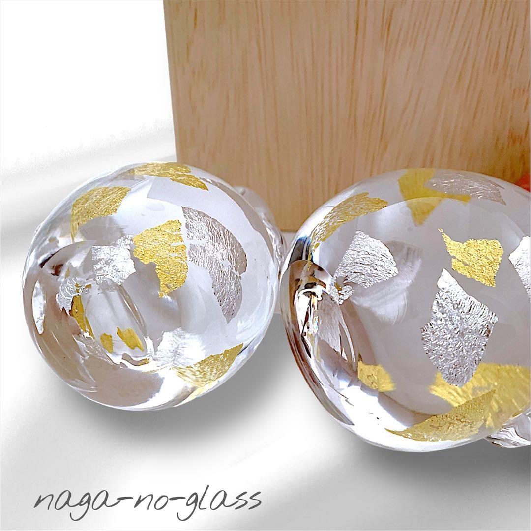ひな祭り☆新品☆ガラスのお雛様《クリア金銀》 ナガノグラス