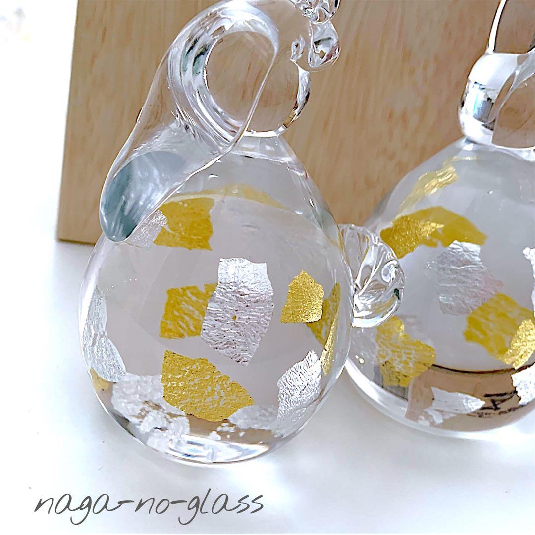 ひな祭り☆新品☆ガラスのお雛様《クリア金銀》 ナガノグラス