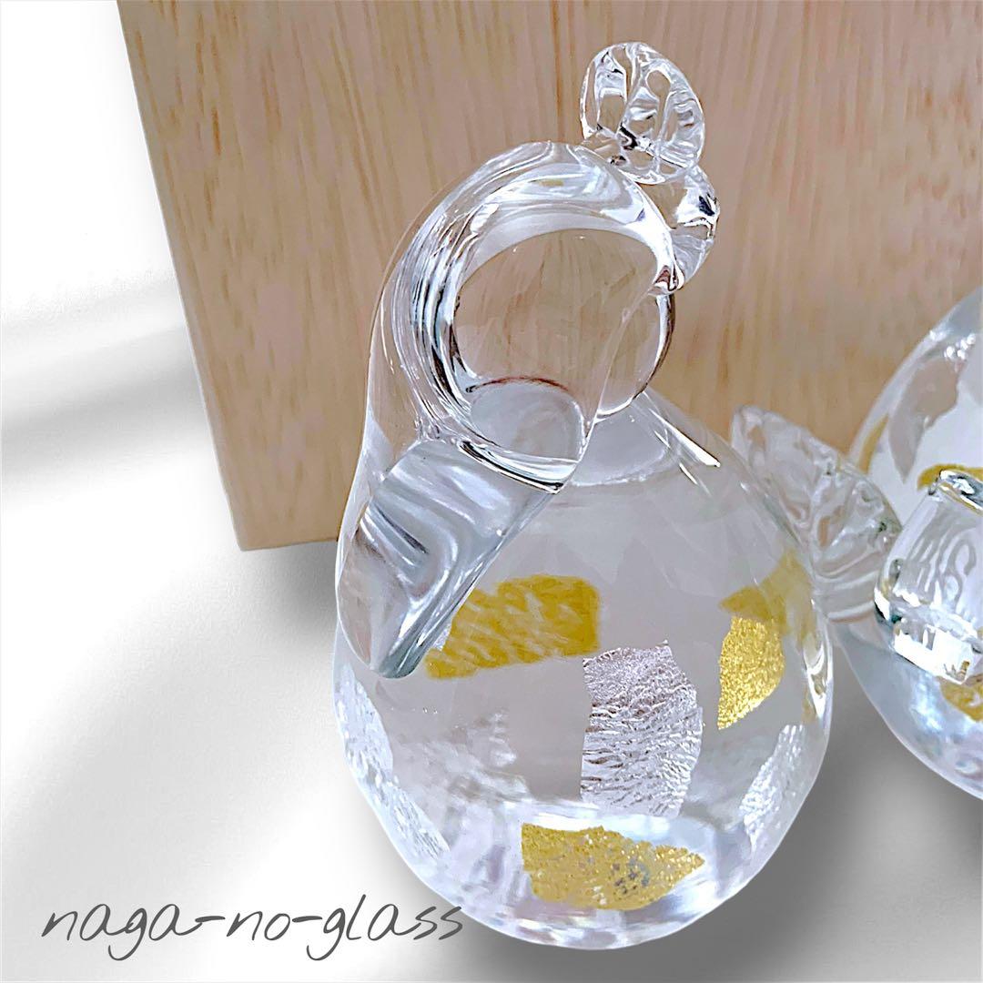 ひな祭り☆新品☆ガラスのお雛様《クリア金銀》 ナガノグラス