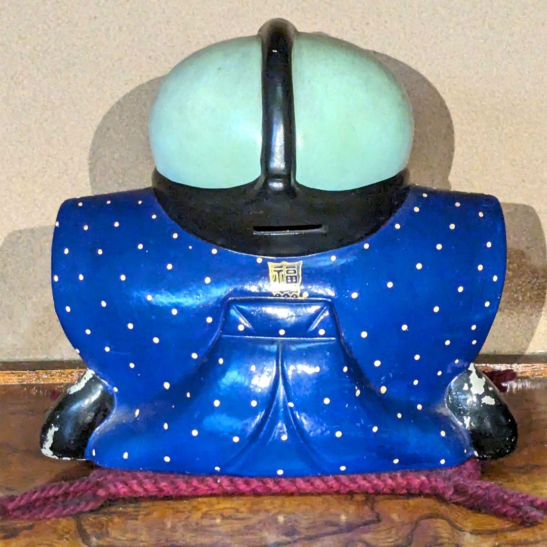 福助 置物 縁起物 陶器 貯金箱 骨董品 アンティーク レトロ - メルカリ