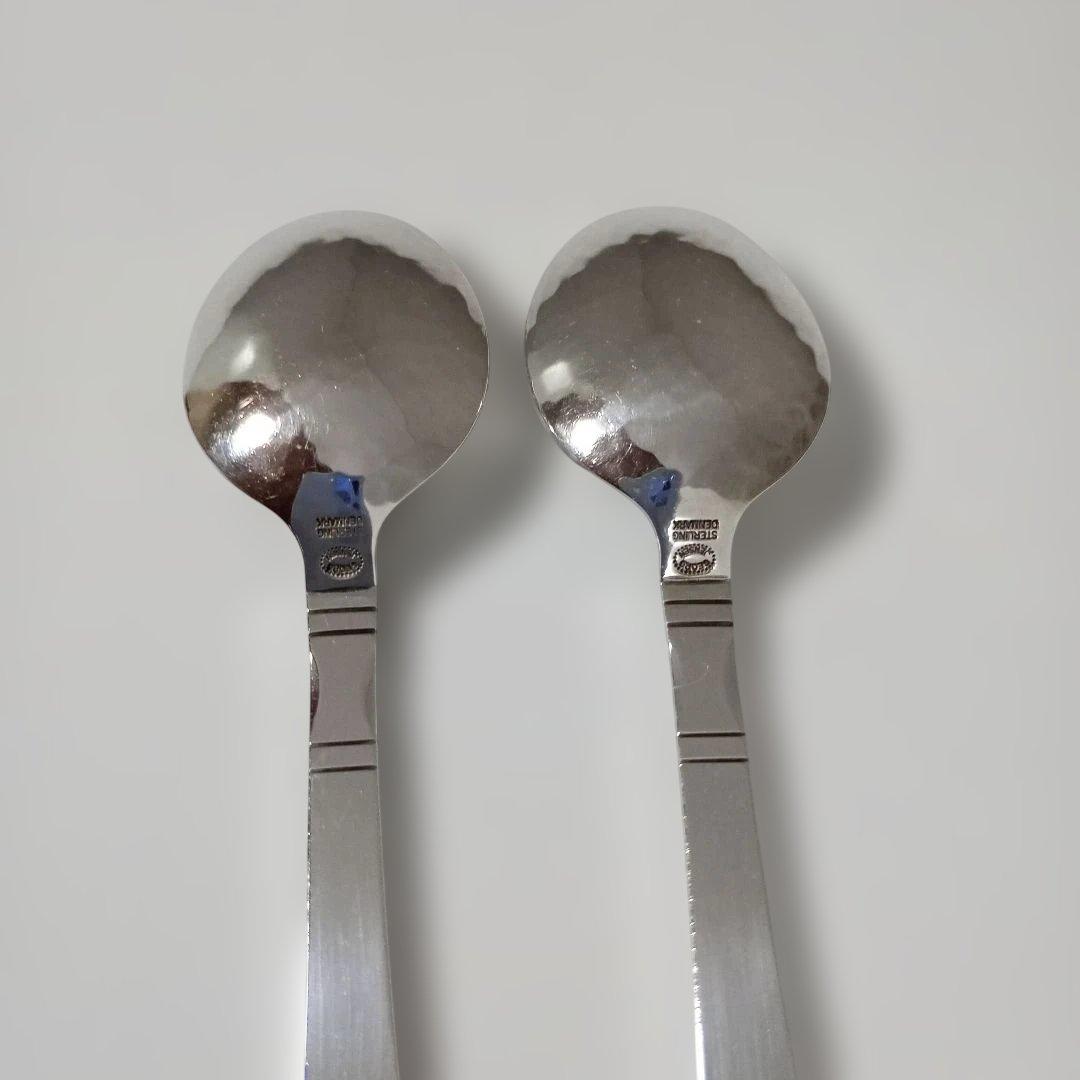 ジョージジェンセン　コンチネンタル　コーヒースプーンペア　シルバー９２５　未使用